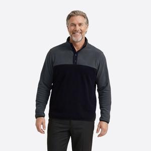 Mens LANDS END(R) Color Block Polar Snap Henley alternate view